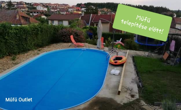 műfű medence köré